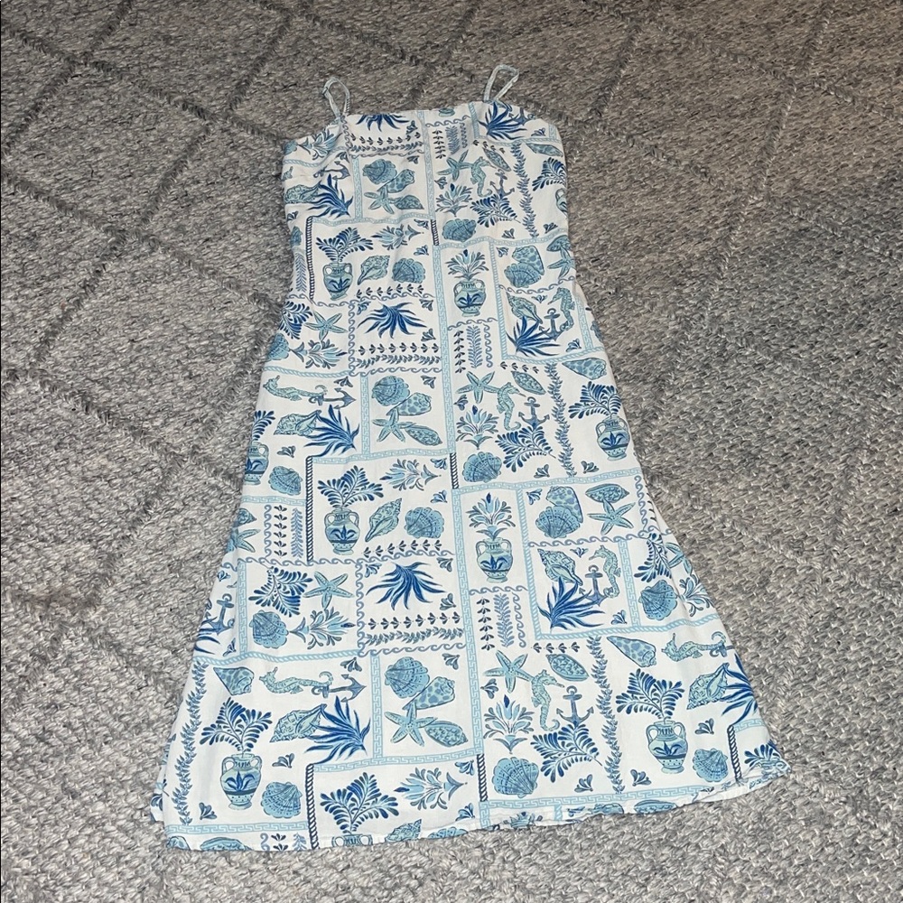Japna blue and white dress